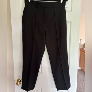 Black straight leg slacks